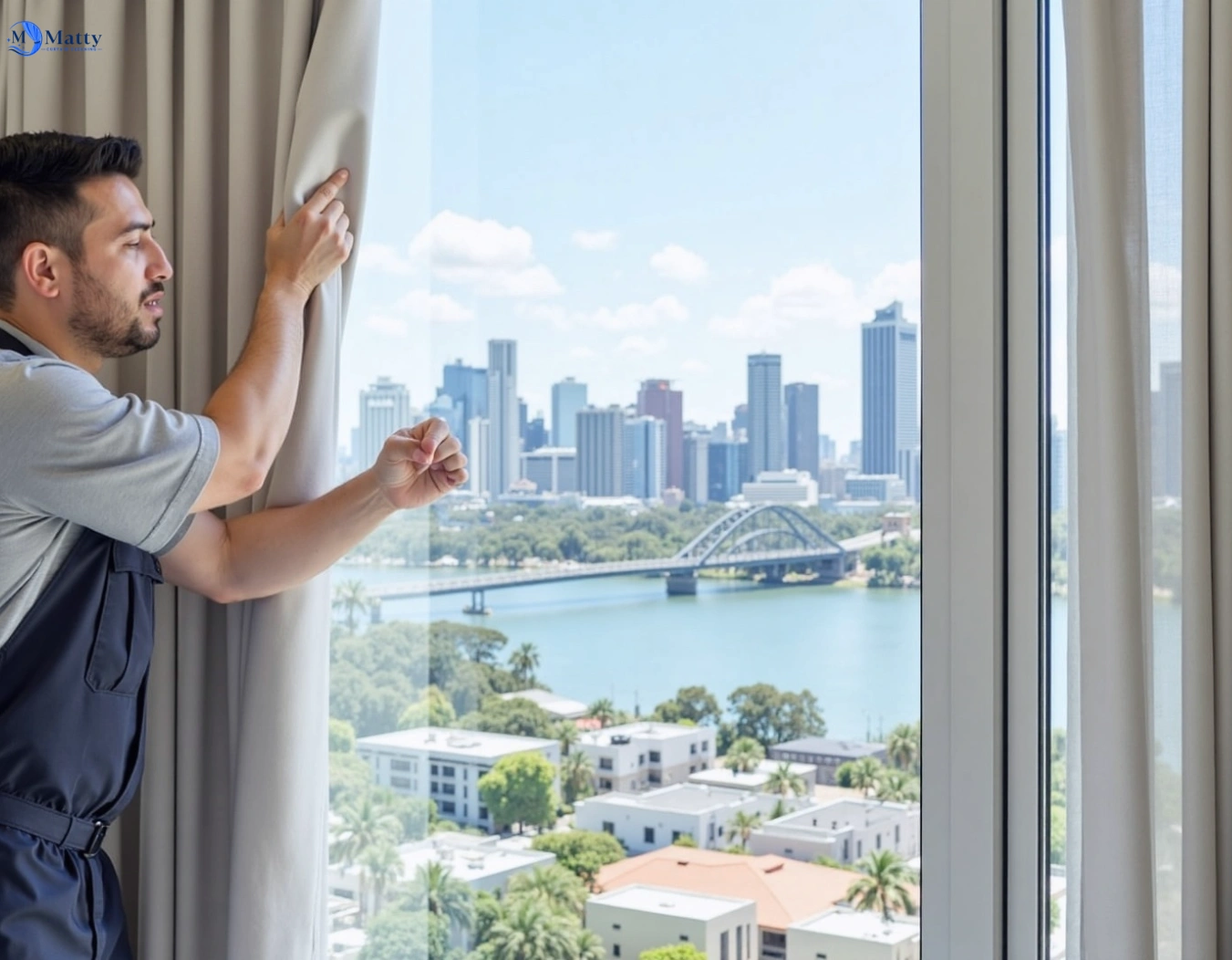 Professional curtain steam cleaning service warilla-nsw QLD by Matty Curtain Cleaning